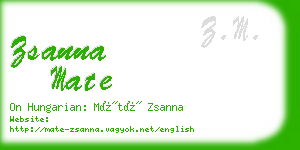 zsanna mate business card